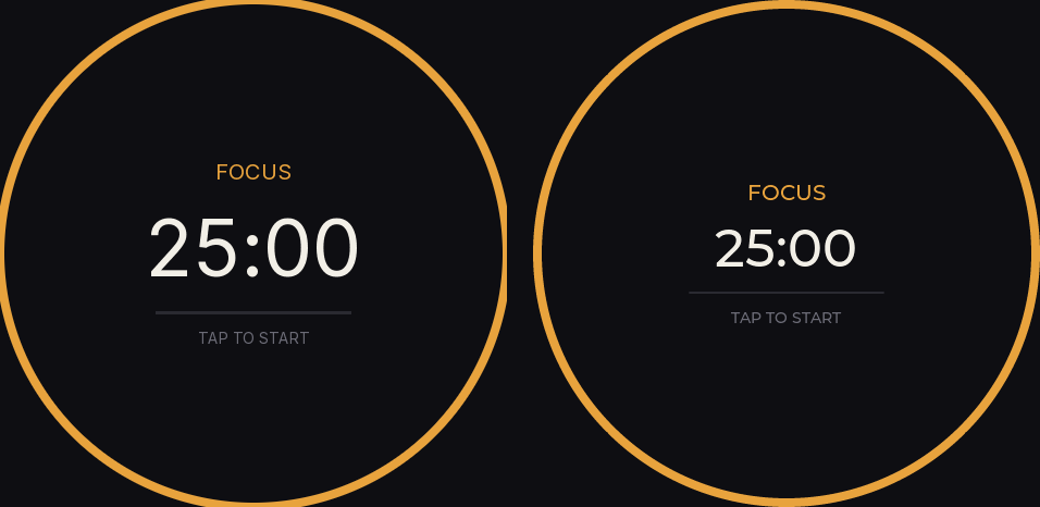 the same pomodoro in moth and LVGL